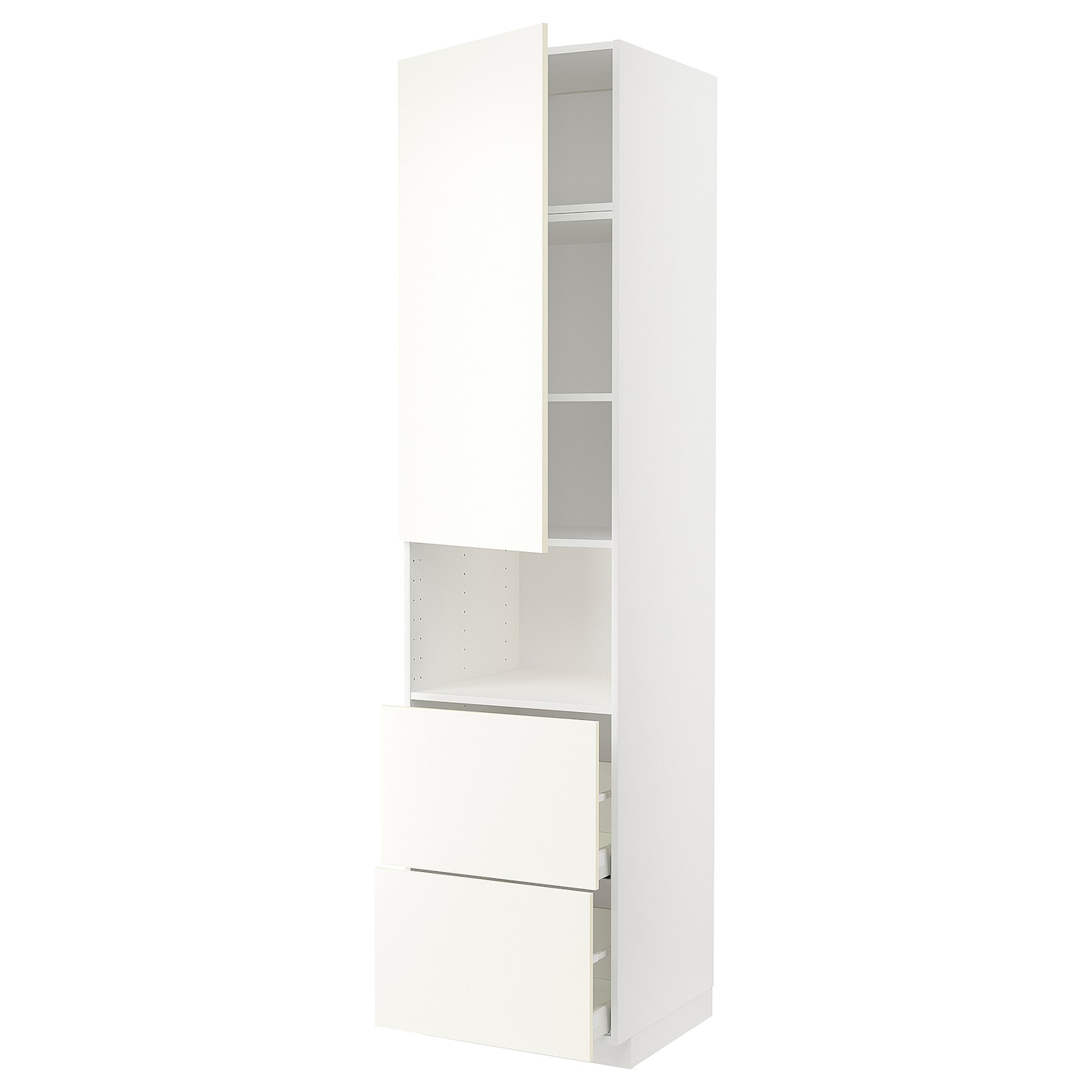 Высокий шкаф с ящиками - IKEA METOD/MAXIMERA/МЕТОД/МАКСИМЕРА ИКЕА, 240х60х60 см, белый