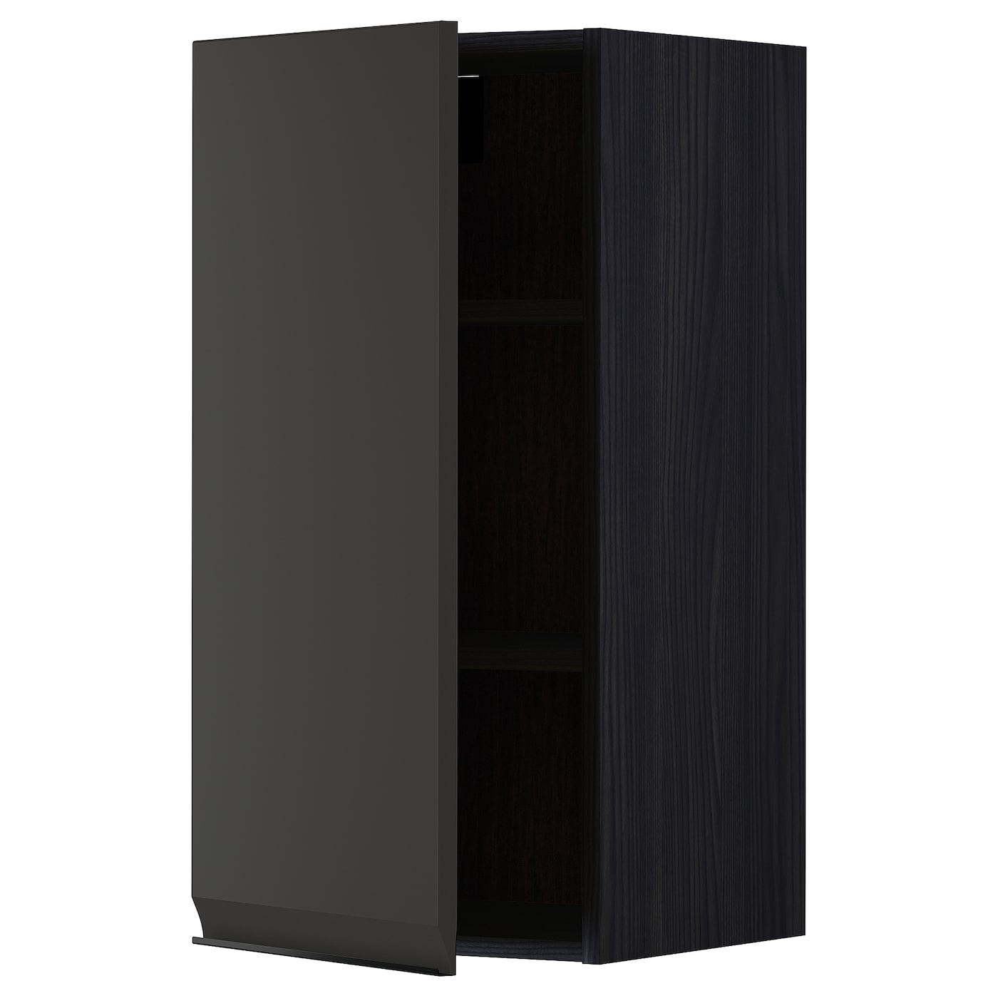 Навесной шкаф с полкой - METOD IKEA/ МЕТОД ИКЕА, 80х40 см, черный