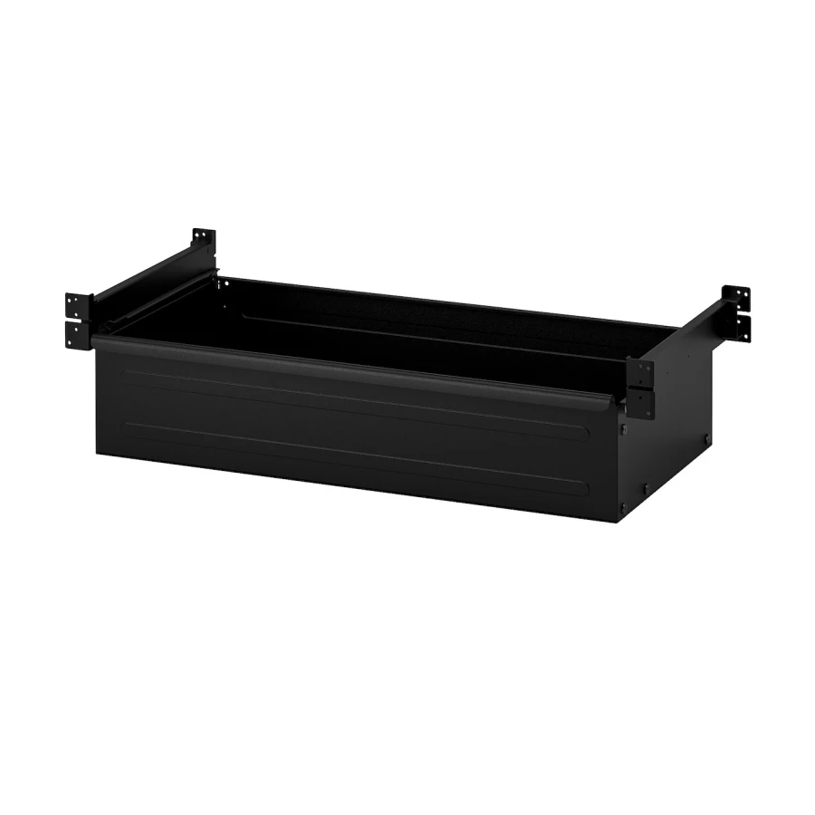 Полка - IKEA BROR/БРУР ИКЕА, 17х36х74 см, черный (изображение №1)