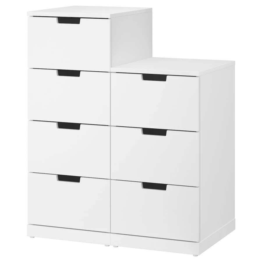 Комод - IKEA NORDLI/НОРДЛИ ИКЕА, 47х80х99 см, белый (изображение №1)