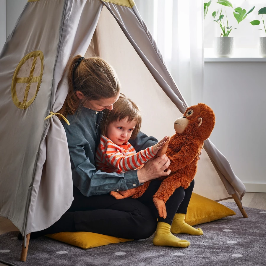 Мягкая игрушка - IKEA DJUNGELSKOG, 66 см, коричневый ДЬЮНГЕЛЬСКОГ ИКЕА (изображение №5)