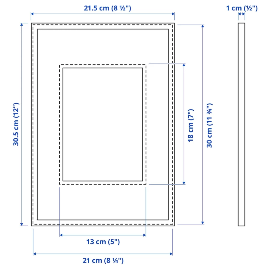 Рамка - IKEA LOMVIKEN, 21х30 см, белый, ЛОМВИКЕН ИКЕА (изображение №5)