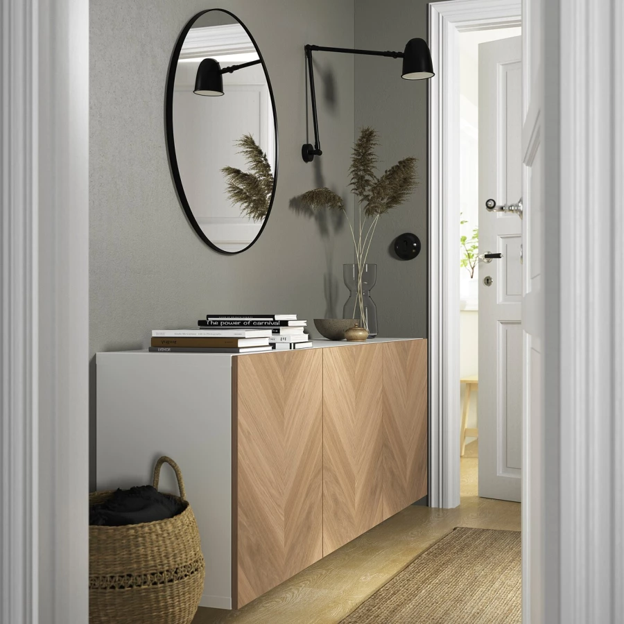 Навесной шкаф - IKEA BESTÅ/BESTA, 180x42x64 см, коричневый, БЕСТО ИКЕА (изображение №3)