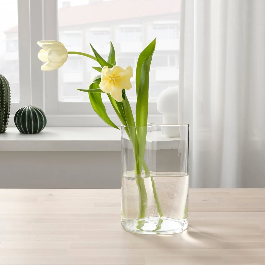 Стеклянная ваза - CHILIFRUKT IKEA/ ЧИЛИФРУКТ ИКЕА, 21 см, стекло (изображение №3)