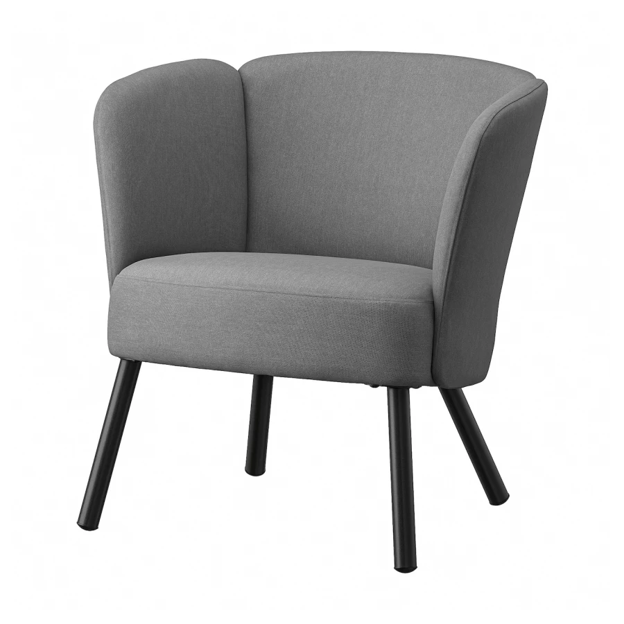 Кресло - IKEA HERRÅKRA/HERRAKRA/ХЕРРОКРА ИКЕА, 71х66х73 см, серый (изображение №1)