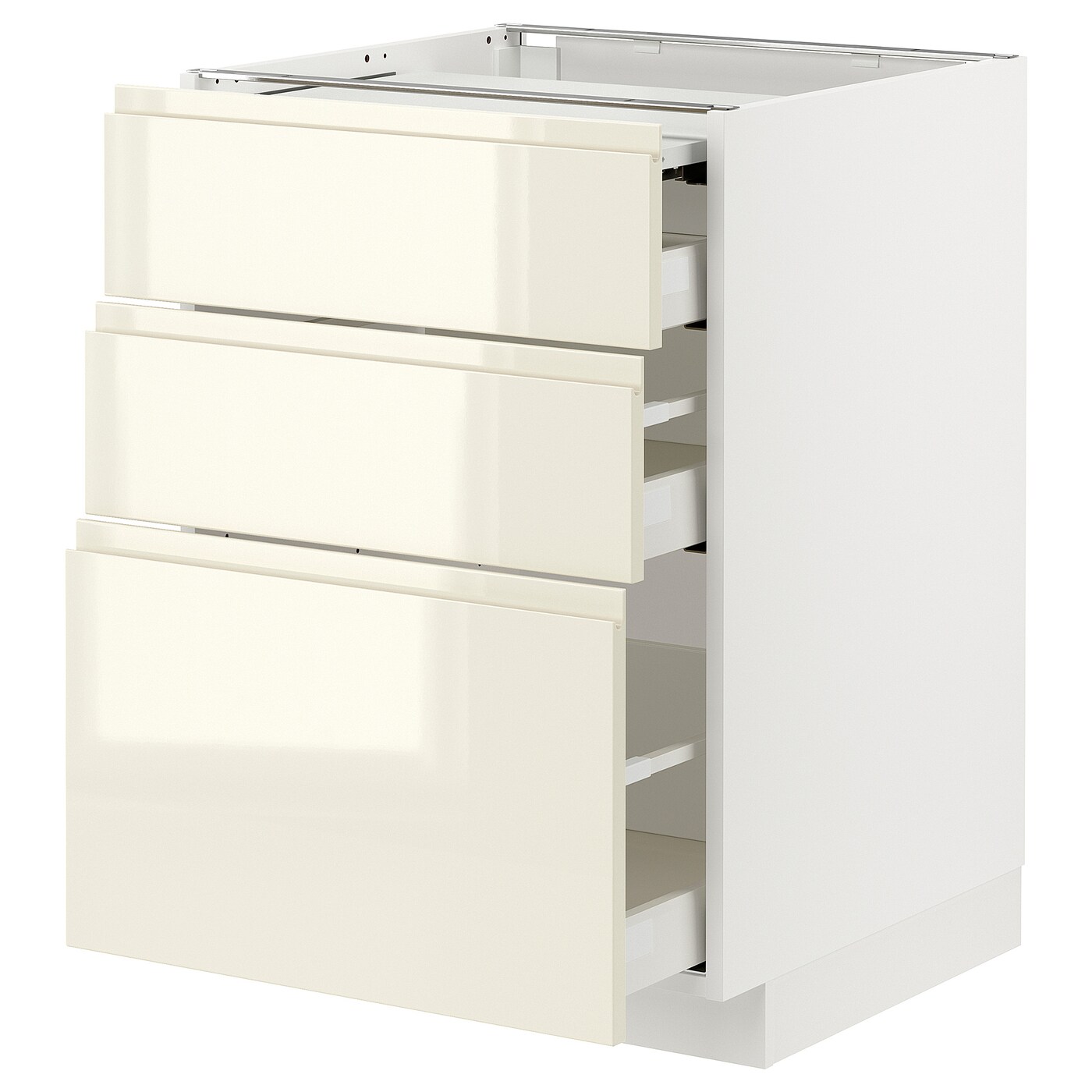 Напольный шкаф - IKEA METOD MAXIMERA, 88x62x60см, белый/светло-бежевый, МЕТОД МАКСИМЕРА ИКЕА