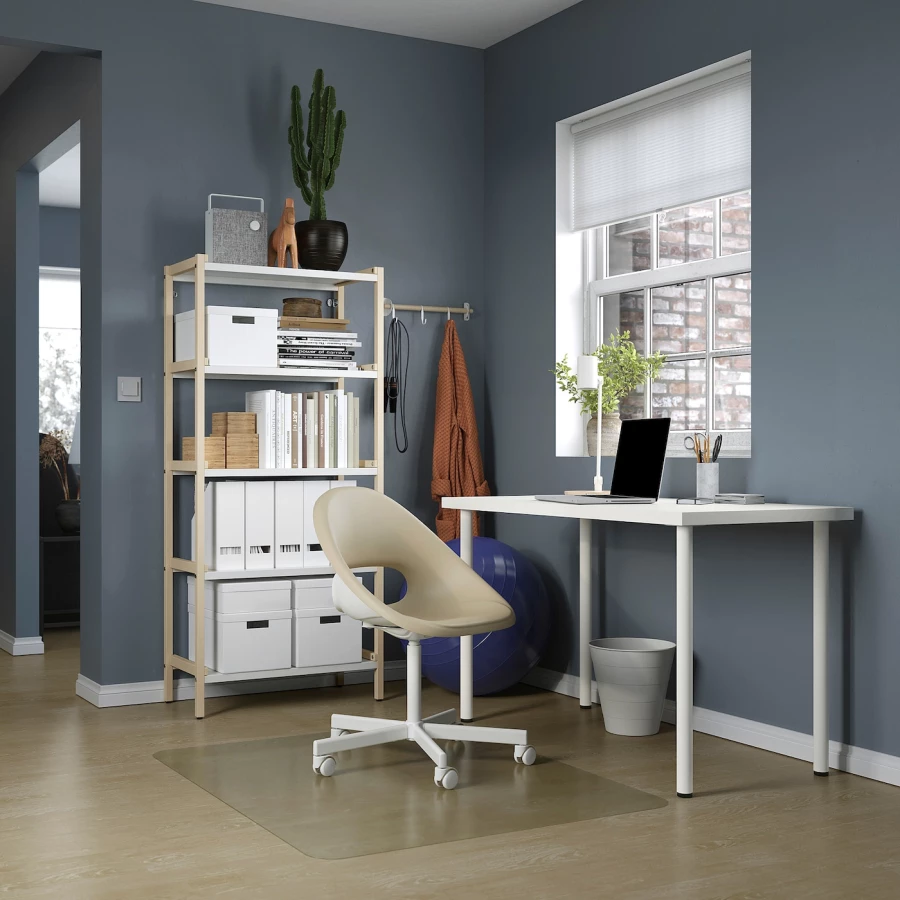 Письменный стол - IKEA LAGKAPTEN/ADILS, 120х60 см, белый, ЛАГКАПТЕН/АДИЛЬС ИКЕА (изображение №4)
