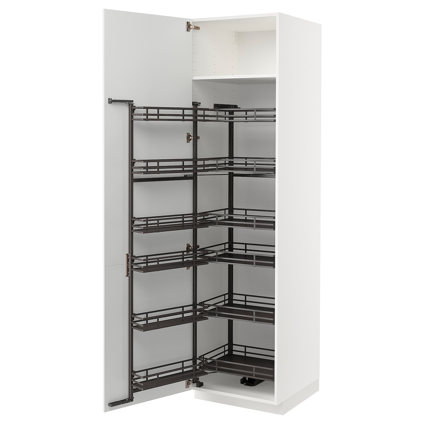 Высокий шкаф с выдвижной кладовой - IKEA METOD/МЕТОД ИКЕА, 60х60х220 см, белый