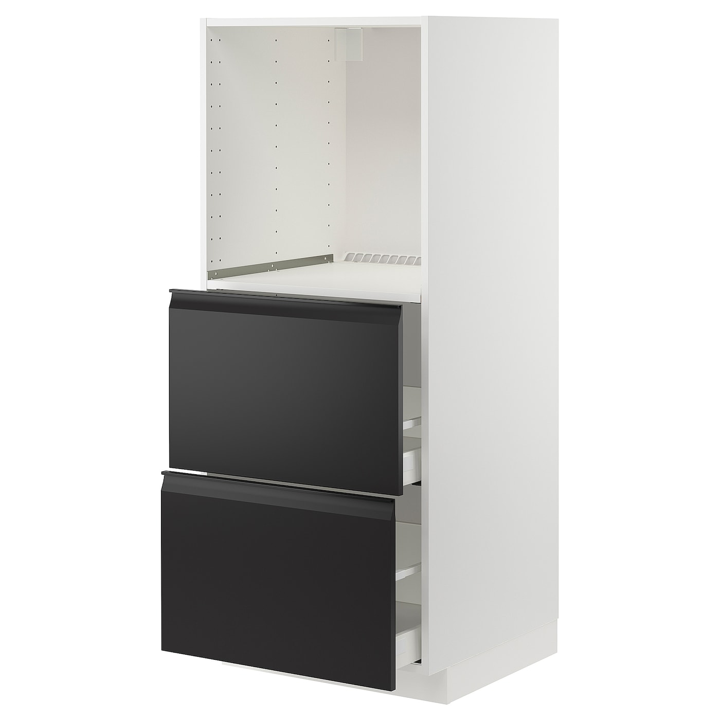 Напольный шкаф  - IKEA METOD MAXIMERA, 148x61,6x60см, белый/черный, МЕТОД МАКСИМЕРА ИКЕА