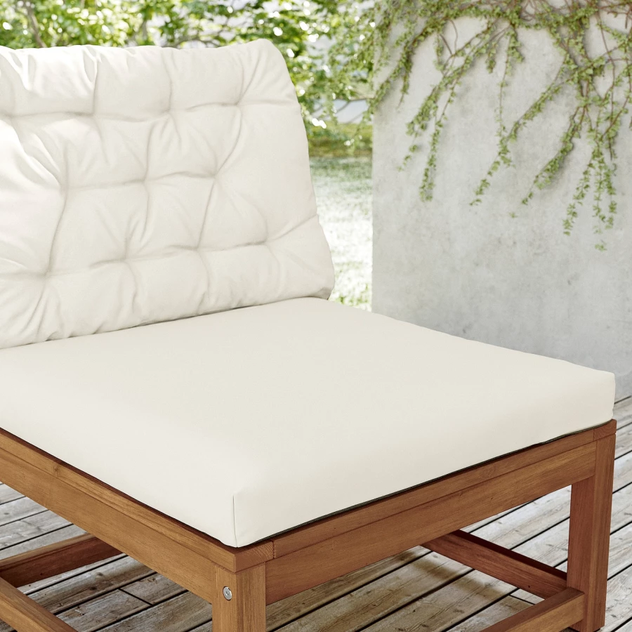 Садовое кресло - IKEA NÄMMARÖ/NAMMARO, коричневый/белый, НЭММАРО ИКЕА (изображение №3)