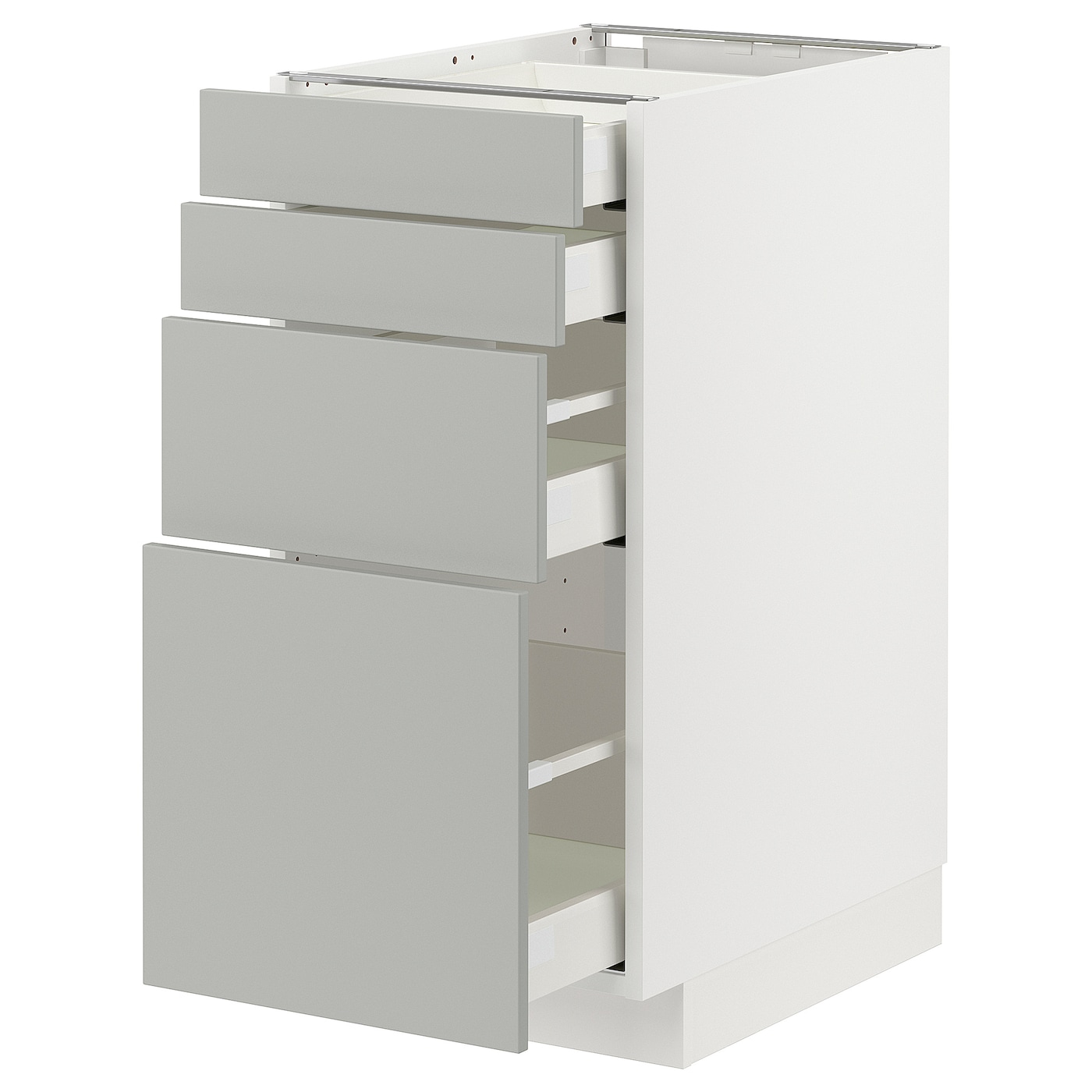 Напольный шкаф - METOD / MAXIMERA IKEA/ МЕТОД/ МАКСИМЕРА ИКЕА,  88х40 см, белый/светло-серый
