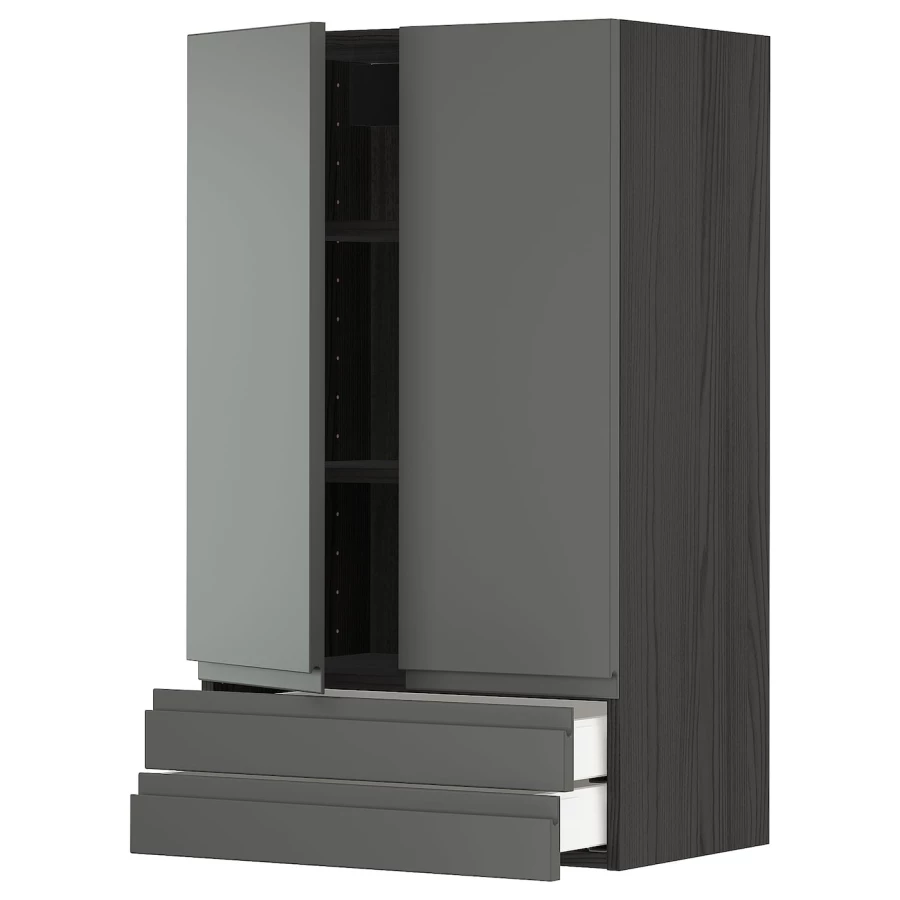 Шкаф  - METOD / MAXIMERA IKEA/  МЕТОД/МАКСИМЕРА ИКЕА, 100х60 см, черный (изображение №1)
