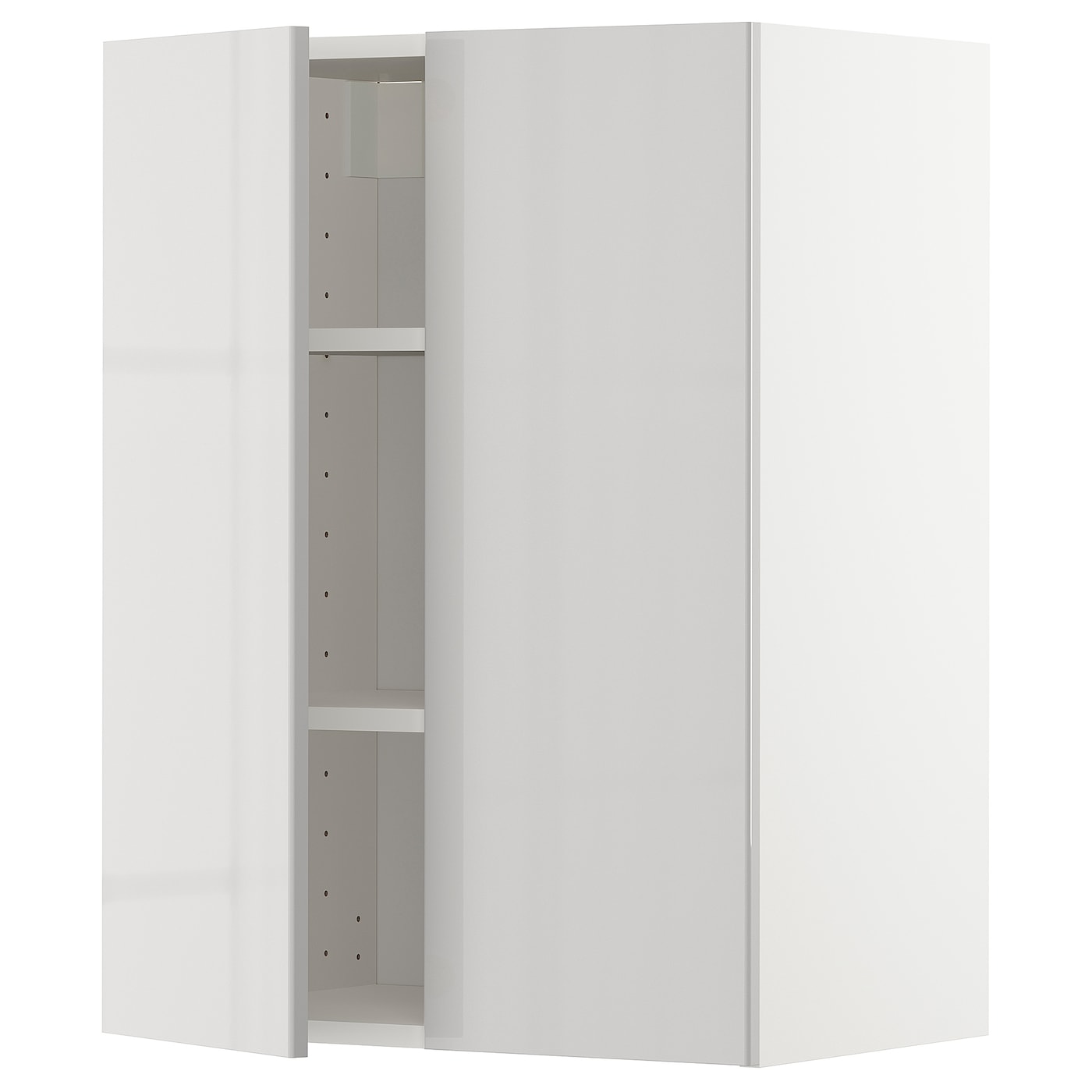 Навесной шкаф с полкой - METOD IKEA/ МЕТОД ИКЕА, 60х80 см, белый/светло-серый