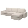 3-местный диван и кушетка - IKEA KIVIK, 83x95/163x318см, белый, КИВИК ИКЕА