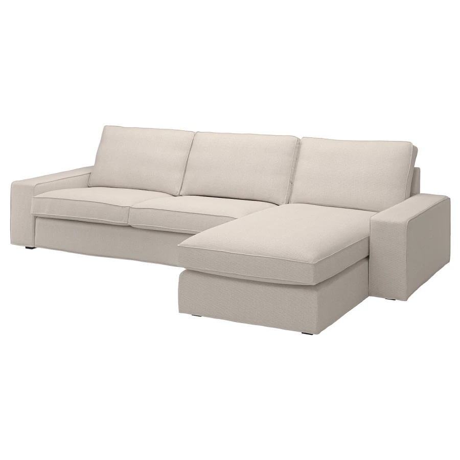3-местный диван и кушетка - IKEA KIVIK, 83x95/163x318см, белый, КИВИК ИКЕА (изображение №1)