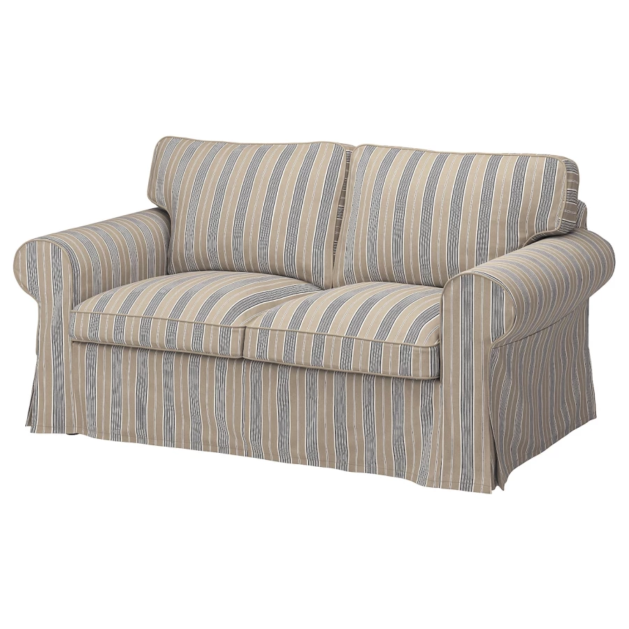 2-местный диван - IKEA EKTORP/ЭКТОРП ИКЕА, 88х88х179 см, полосатый (изображение №1)
