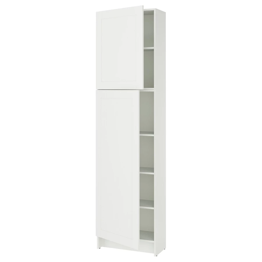 Высокий напольный шкаф - IKEA KNOXHULT/ИКЕА КНОКСХУЛЬТ, 228 см х 60 см х 31 см, белый (изображение №1)