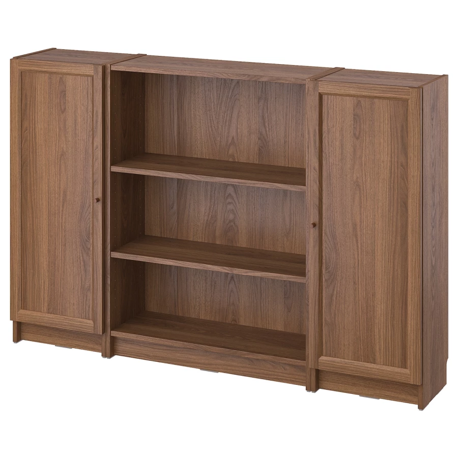 Книжный шкаф -  BILLY / OXBERG IKEA/ БИЛЛИ/ ОКСБЕРГ ИКЕА, 160х106 см, коричневый (изображение №1)