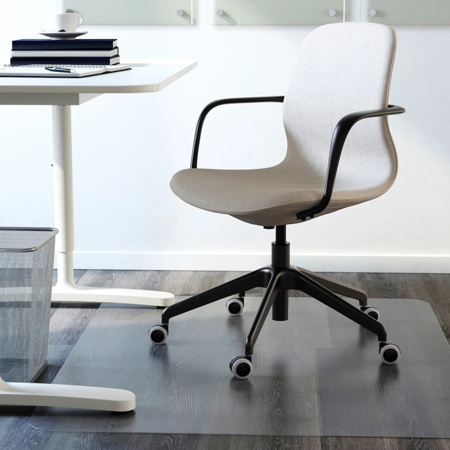 Офисный стул - IKEA LÅNGFJÄLL/LANGFJALL, 68x68x92см, серый, ЛОНГФЬЕЛЛЬ  ИКЕА (изображение №2)