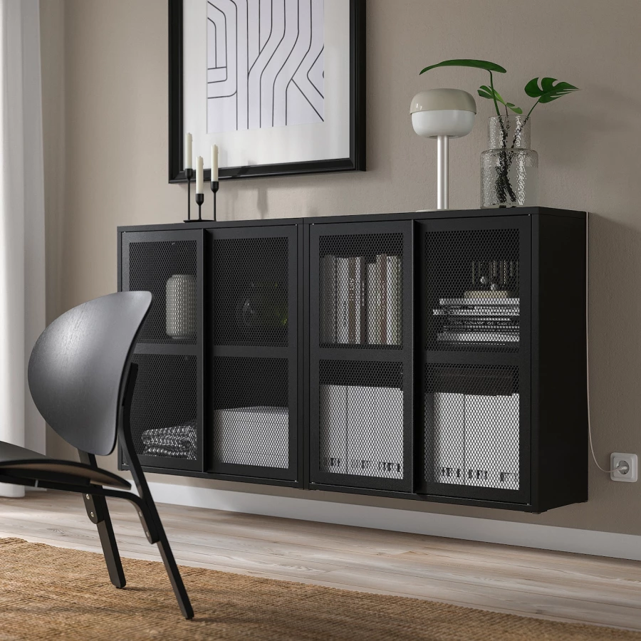 Шкаф - IVAR IKEA/ ИВАР ИКЕА, 160х83 см, черный (изображение №3)