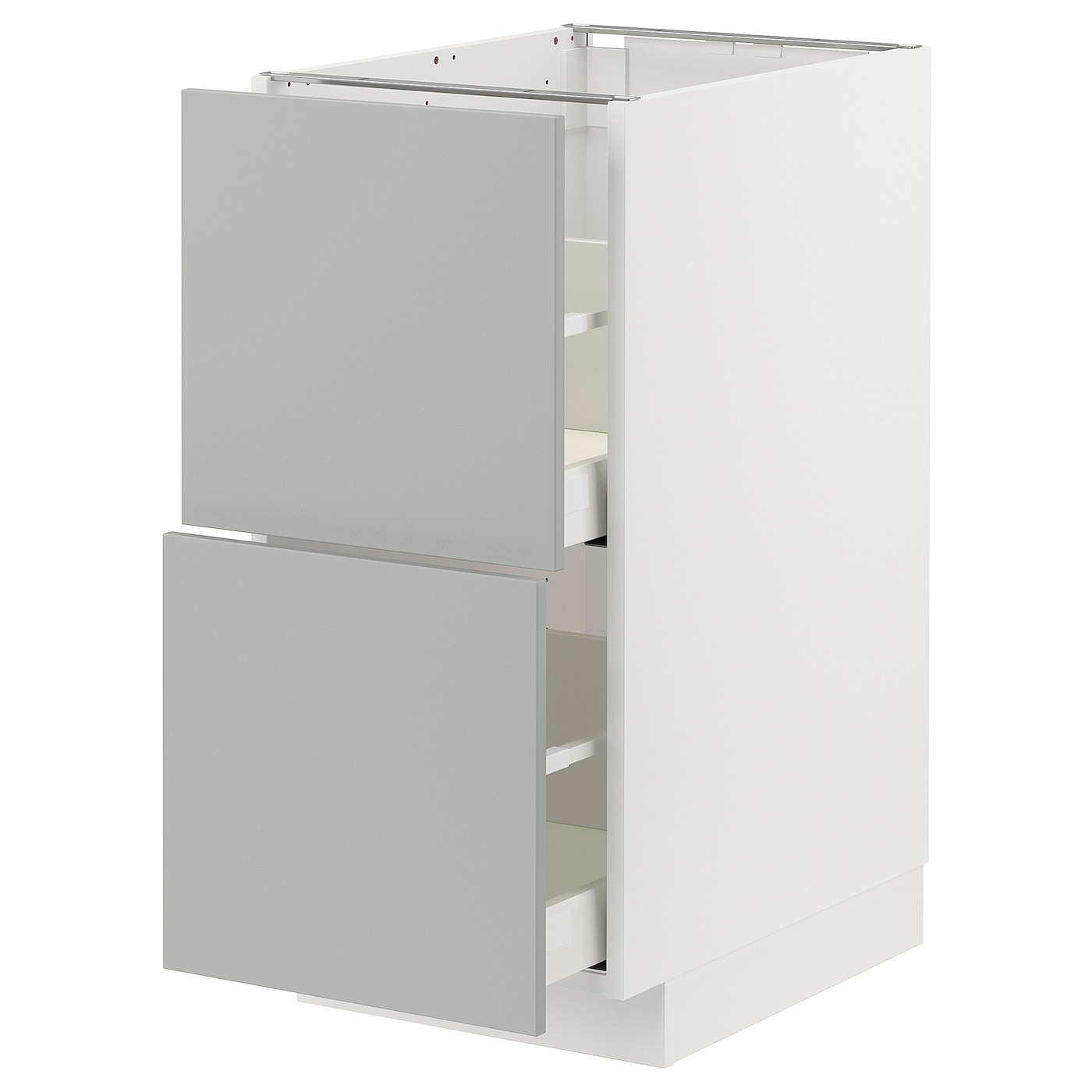 Напольный шкаф - METOD / MAXIMERA IKEA/ МЕТОД/ МАКСИМЕРА ИКЕА,  88х40 см, белый/светло-серый
