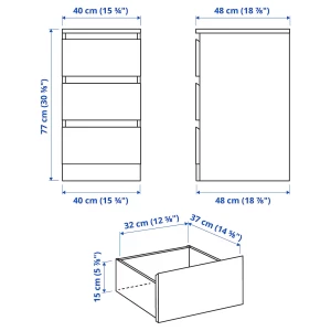 MALM Комод ИКЕА