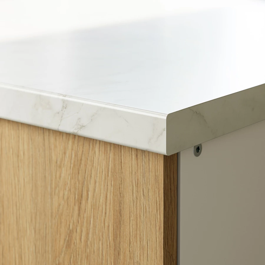 Комбинация кухонная угловая - KNOXHULT IKEA/ КНОКСХУЛЬТ ИКЕА, белый/под беленный дуб (изображение №6)