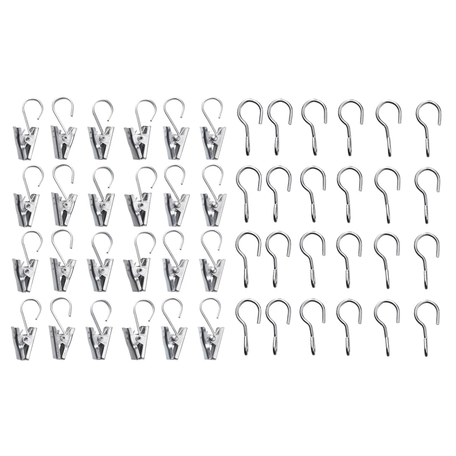Крючок для штор - RIKTIG IKEA/ РИКТИГ ИКЕА, 24 упаковки, белый (изображение №1)