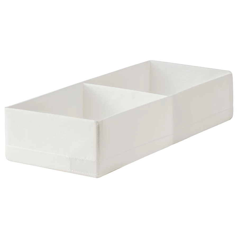 Коробка с отделениями - STUK IKEA/ СТУК  ИКЕА, 20x51x10 см, белый (изображение №1)