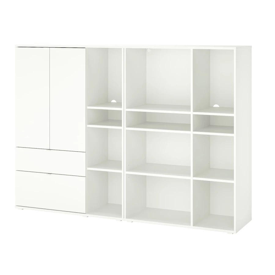 Шкаф  - VIHALS IKEA/ ВИХАЛС ИКЕА, 200x37x140 см, белый (изображение №1)