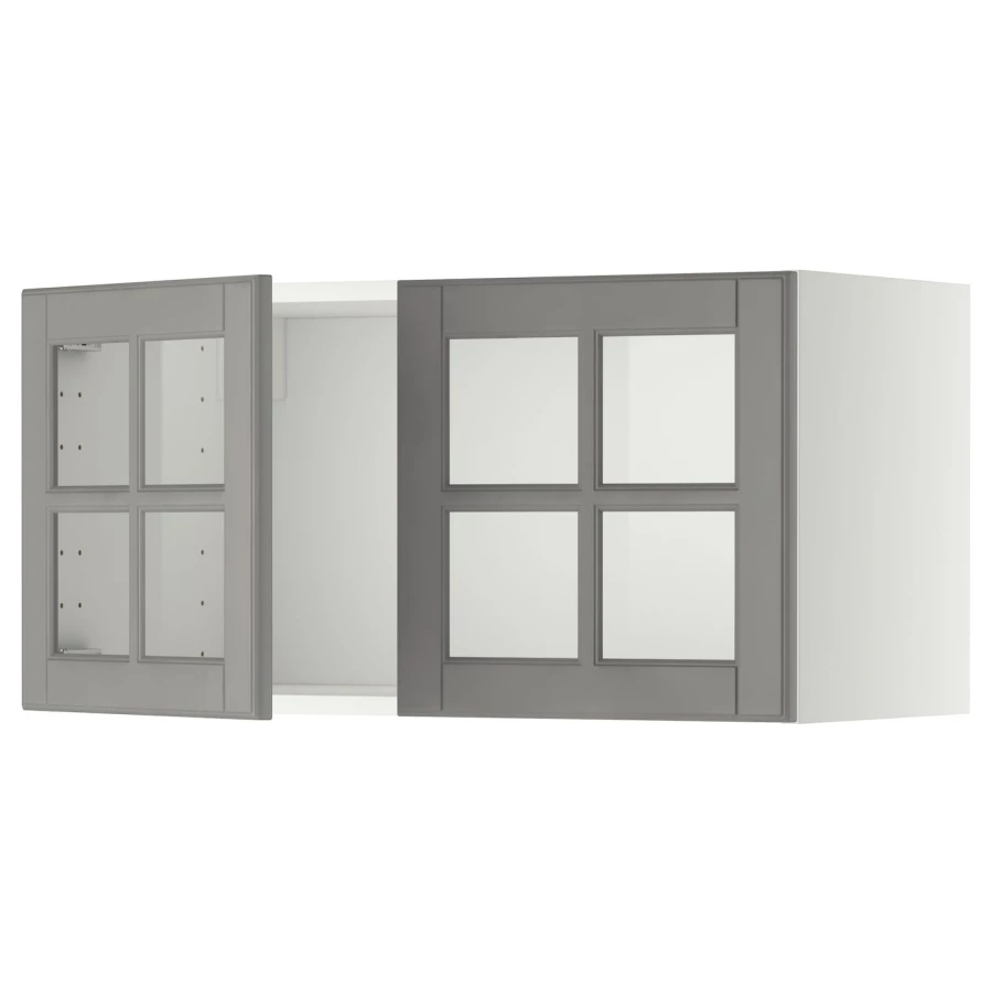 Навесной шкаф - METOD  IKEA/  МЕТОД ИКЕА, 40х80 см, белый/серый (изображение №1)