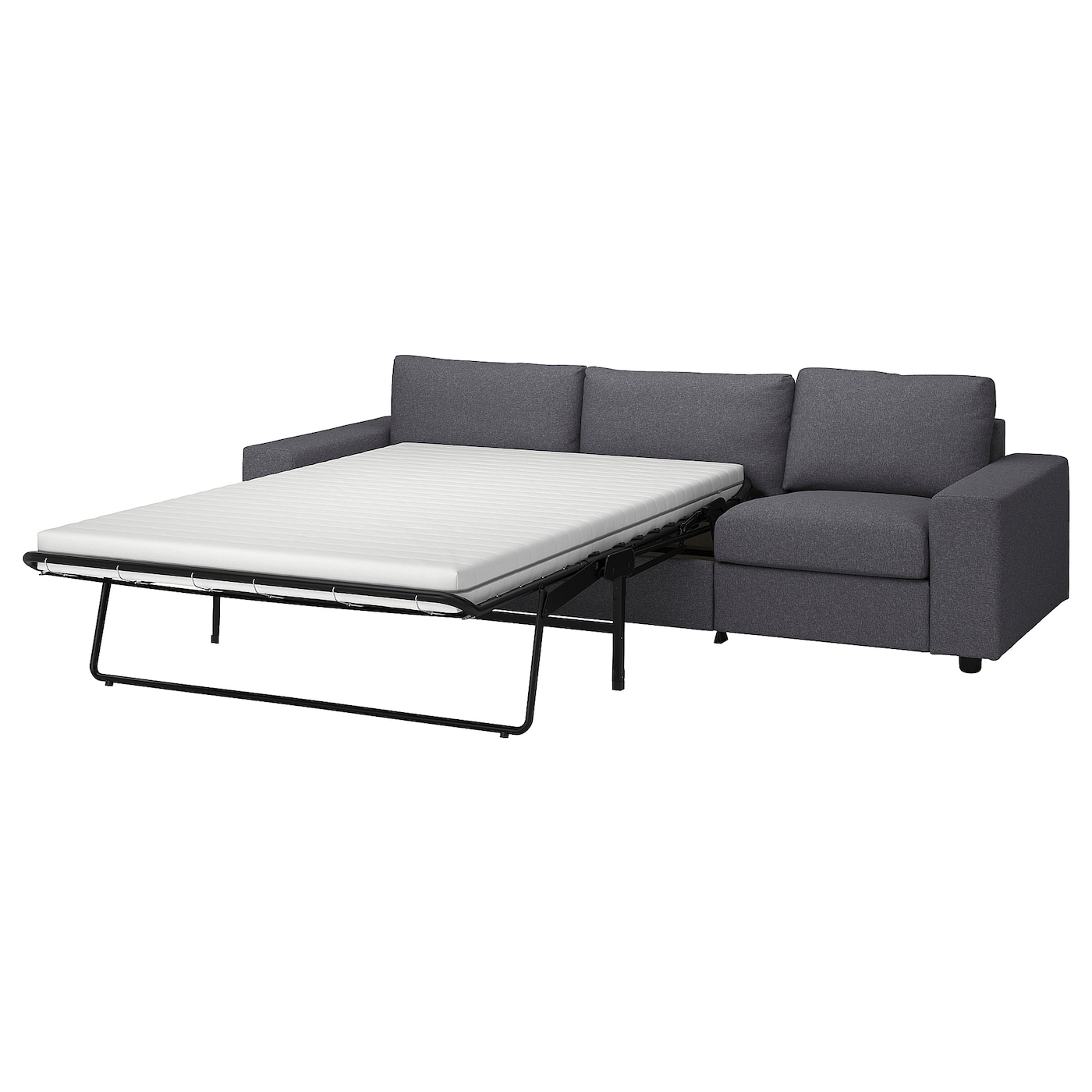 3-местный диван с шезлонгом - IKEA VIMLE, 98x275см, темно-серый, ВИМЛЕ ИКЕА