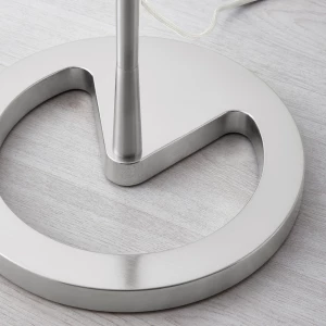 Торшер - NYFORS IKEA/ НИФОРС ИКЕА, 168 см, серебристый/белый