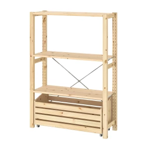 Стеллаж - IKEA IVAR, 89х30х124 см, сосна, ИВАР ИКЕА