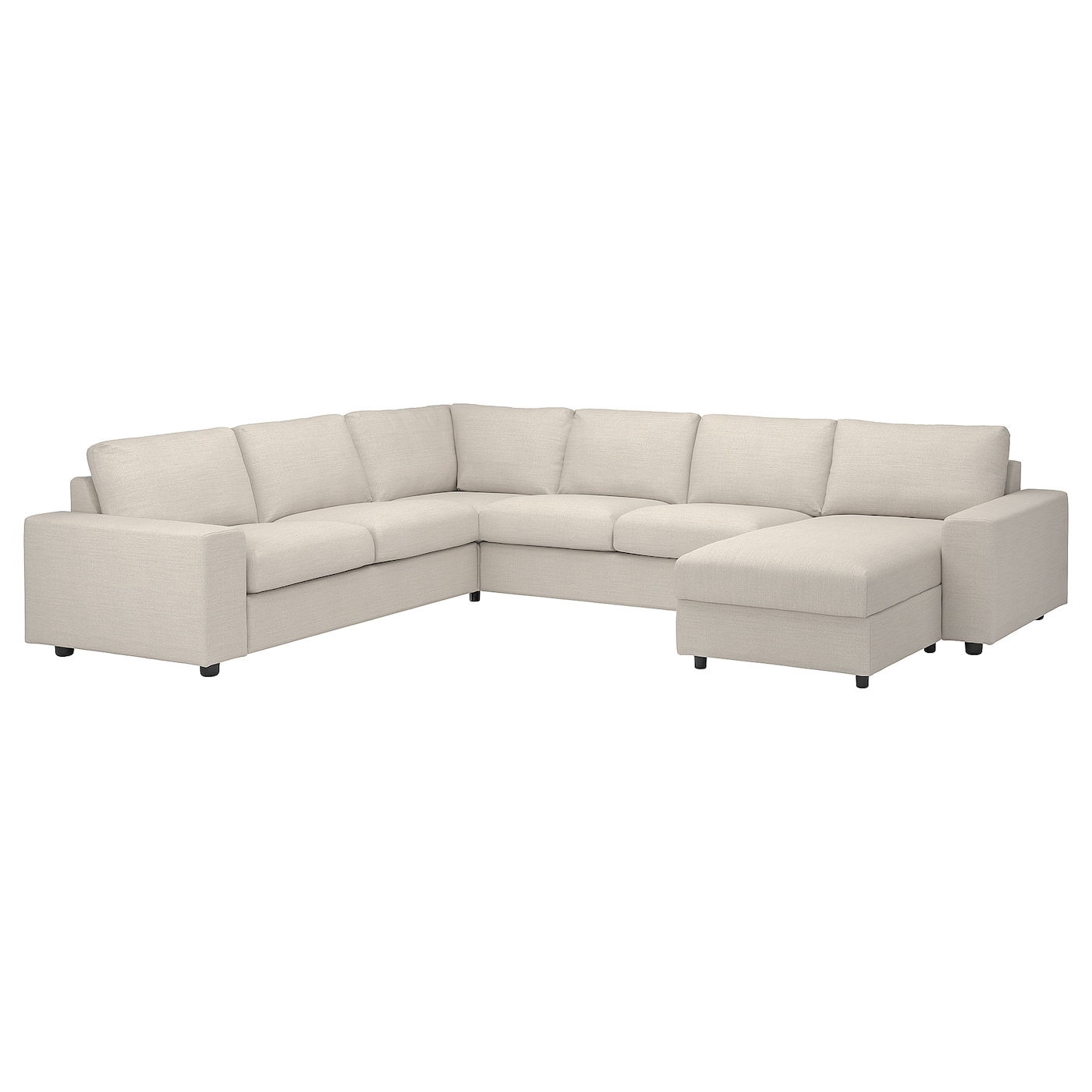 Угловой диван-кровать с шезлонгом - IKEA VIMLE/ВИМЛЕ ИКЕА, 256/337х68х164 см, белый