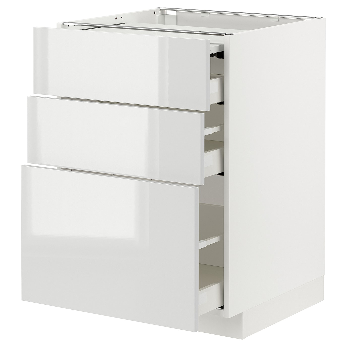 Напольный 3-дверный шкаф  - IKEA METOD MAXIMERA, 88x61,6x80см, белый, МЕТОД МАКСИМЕРА ИКЕА