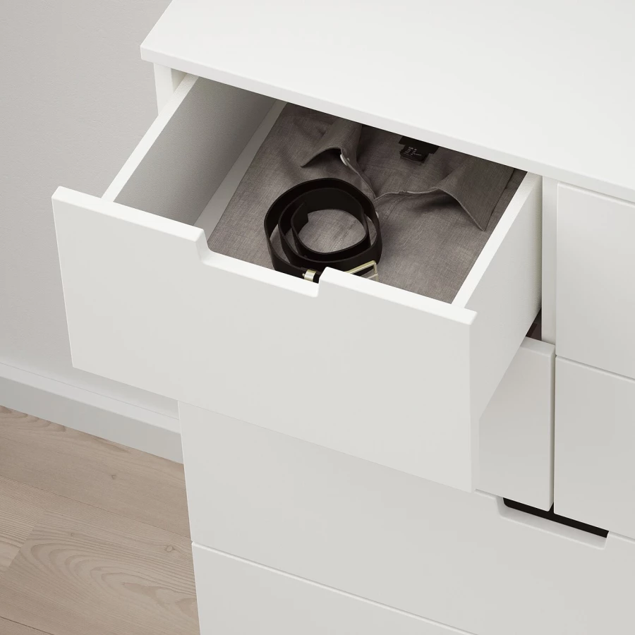 Комод - IKEA NORDLI/НОРДЛИ ИКЕА, 47х122х80 см, белый (изображение №3)