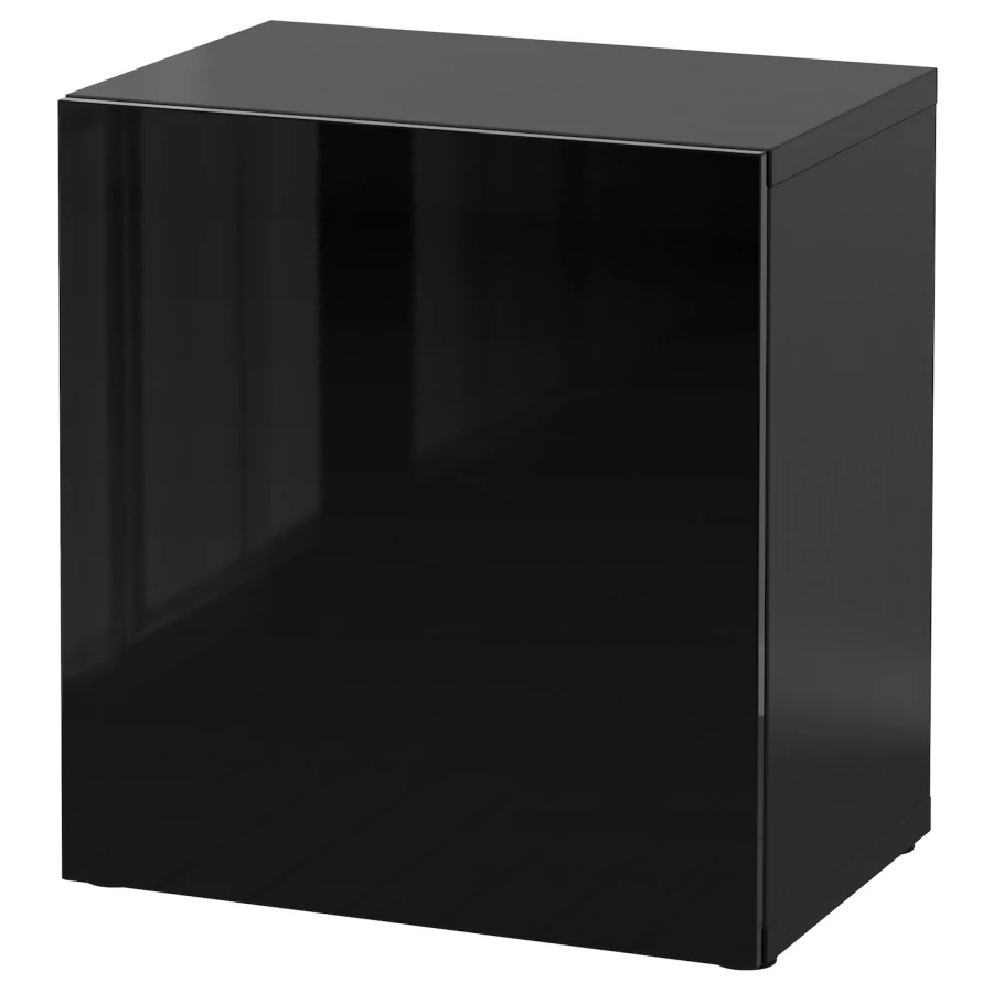 Шкаф - IKEA BESTÅ/BESTA/ БЕСТО ИКЕА,60x42x64 см, черный (изображение №1)