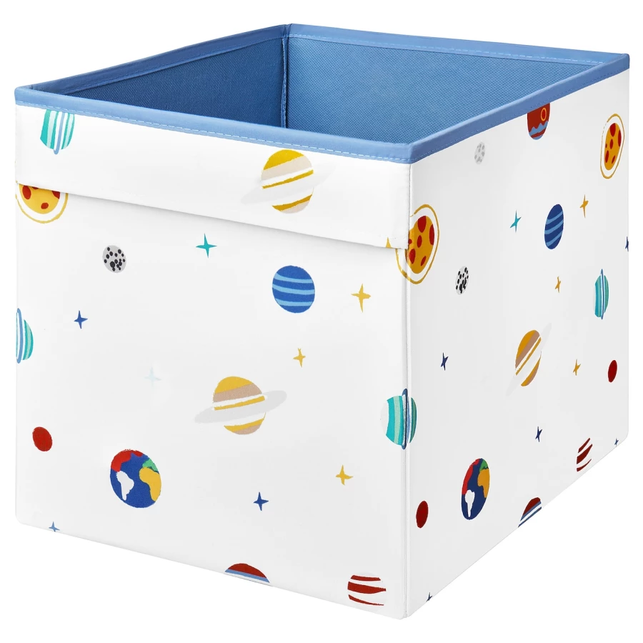 Коробка - AFTONSPARV IKEA/ АФТОНСПАРВ  ИКЕА, 33х33 см, синий/белый (изображение №1)