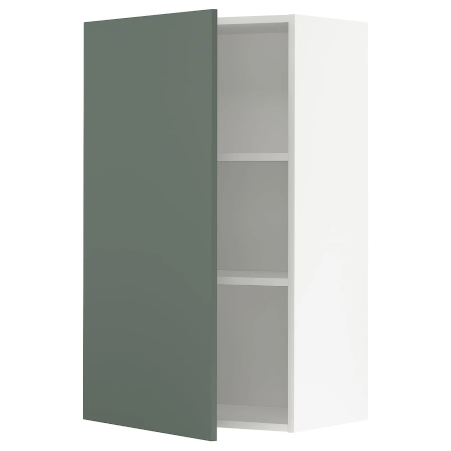 Навесной шкаф с полкой - METOD IKEA/ МЕТОД ИКЕА, 100х60 см, белый/темно-зеленый (изображение №1)
