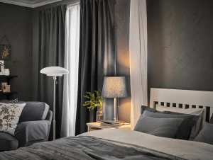 Второе фото. Абажур - IKEA SKOTTORP/СКОТТОРП ИКЕА, 24х33 см, светло-серый