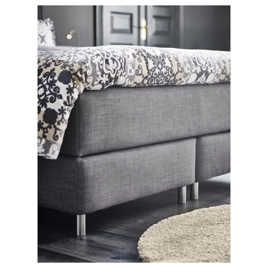 Кровать - IKEA DUNVIK, 200х160 см, темно-серый, ДУНВИК ИКЕА (изображение №7)