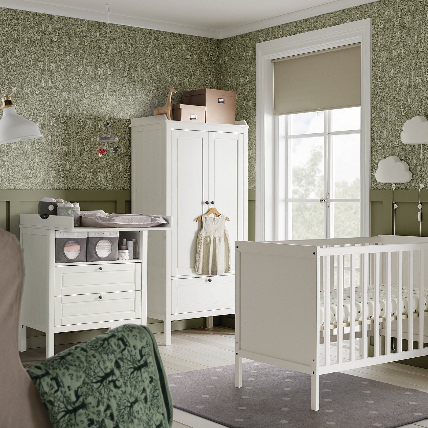 Кровать для новорожденных - IKEA SUNDVIK, 60x120 см, белый Кровать для новорожденных - IKEA SUNDVIK, 60x120 см, белый
