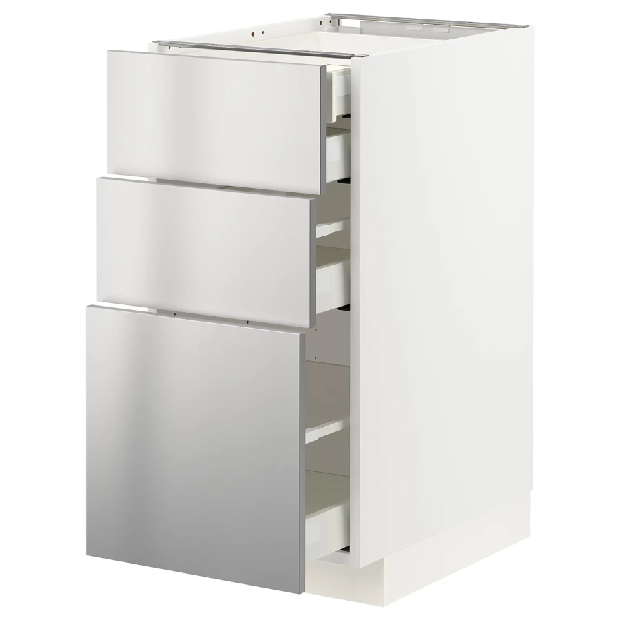 Напольный шкаф  - IKEA METOD MAXIMERA, 88x61,6x40см, белый/светло-серый, МЕТОД МАКСИМЕРА ИКЕА (изображение №1)