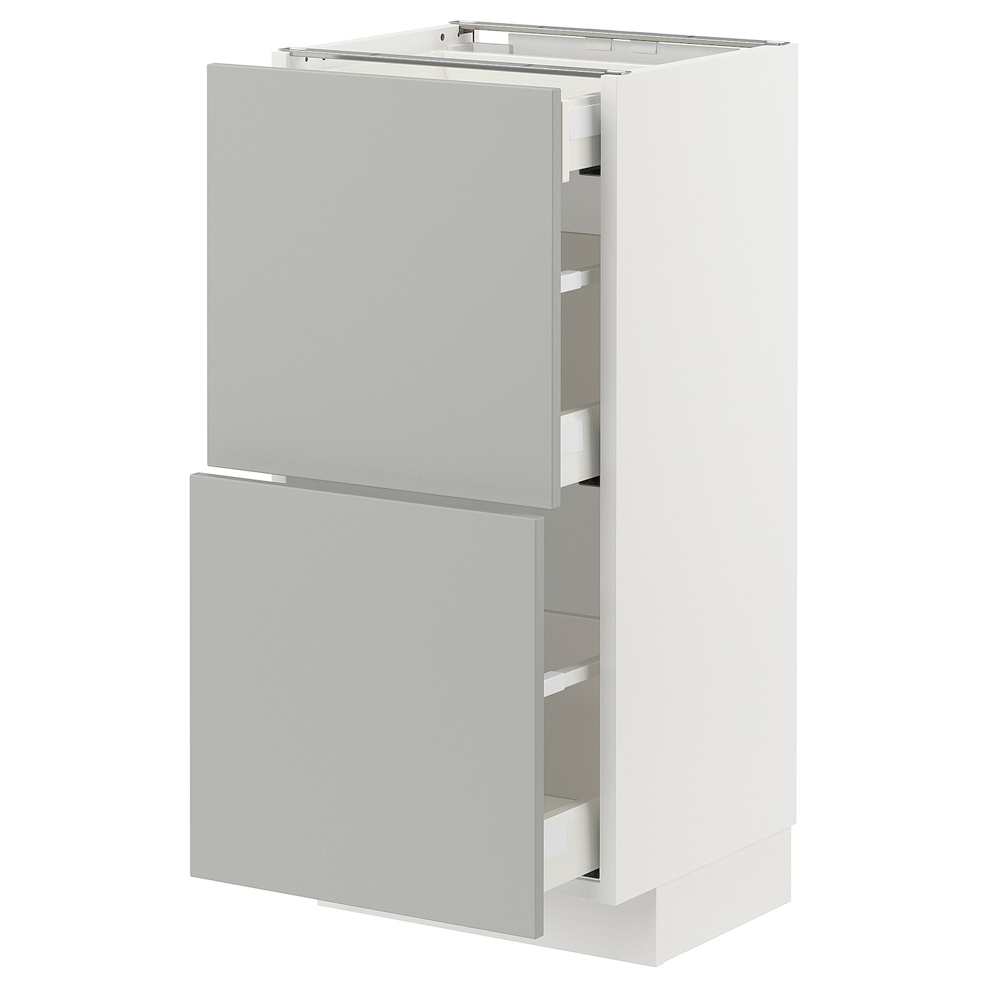 Напольный шкаф - METOD / MAXIMERA IKEA/ МЕТОД/ МАКСИМЕРА ИКЕА,  88х40 см, белый/серый