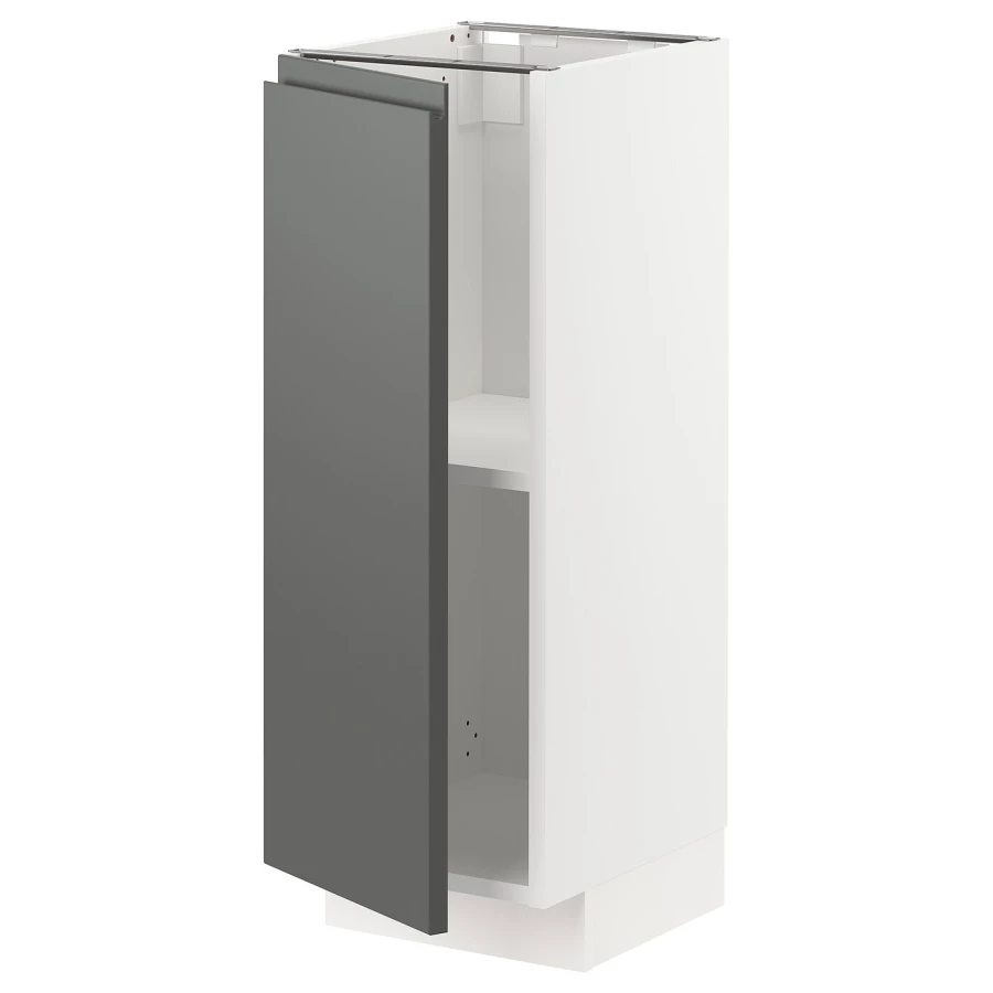 Напольный кухонный шкаф  - IKEA METOD MAXIMERA, 88x39x30см, белый/серый, МЕТОД МАКСИМЕРА ИКЕА (изображение №1)