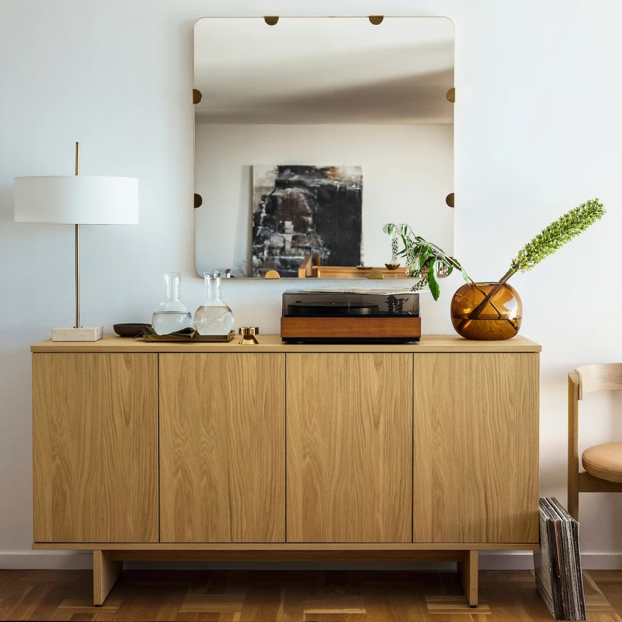 Тумба IKEA  STOCKHOLM 2025/СТОКГОЛЬМ2025 ИКЕА,  161x42x83, светло-коричневый (изображение №7)