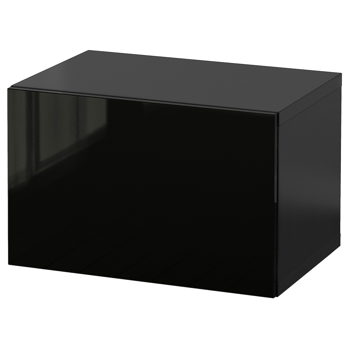 Навесной шкаф - IKEA BESTÅ/BESTA, 60x42x38 см, черный, БЕСТО ИКЕА