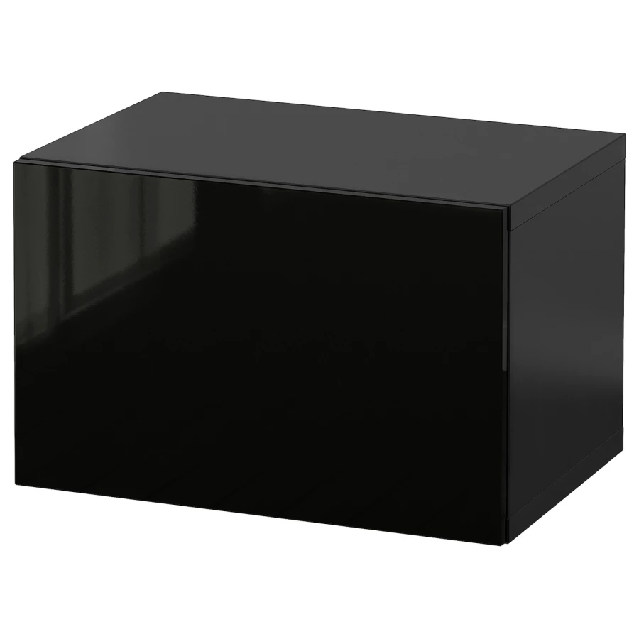Навесной шкаф - IKEA BESTÅ/BESTA, 60x42x38 см, черный, БЕСТО ИКЕА (изображение №1)