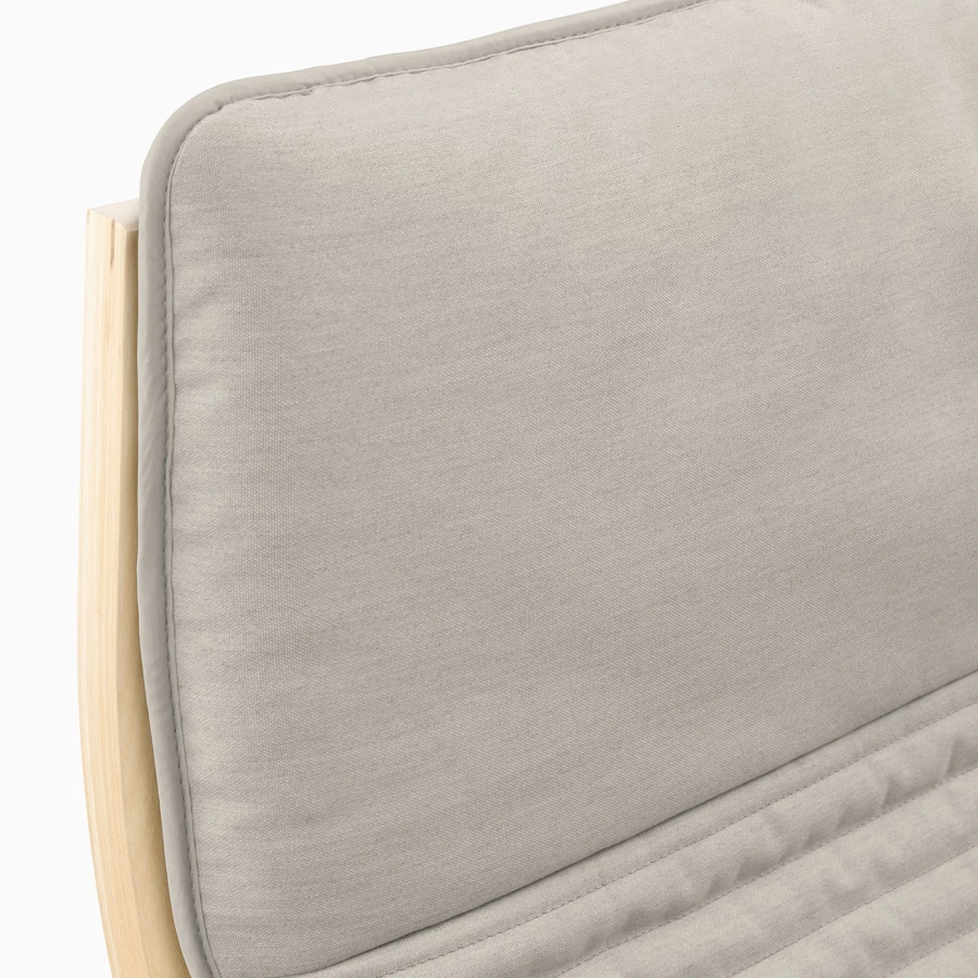 Подушка для кресла-качалки - POÄNG / POАNG  IKEA/  ПОЭНГ ИКЕА,  133х57 см,  светло-бежевый (изображение №3)